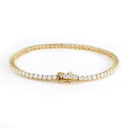 3MM 4 Prong Basket Lab Diamond Tennis Bracelet 14K 18K Gold DEF VS - LGG Jewelry